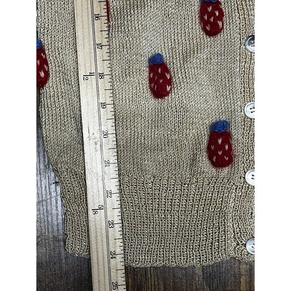 Vintage Patricia Roberts Sweater Womens Small Silk Wool Angora Strawberry Knit 8 - Picture 12 of 14
